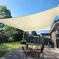 SUNLAX Sun Shade Sail 7' x 16' Butter Cream Rectangle Canopy Sail Shade Cover by SUNLAX