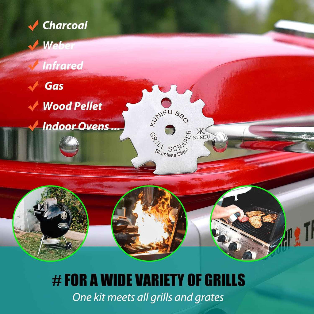 BBQ Grill Scraper, Bristle-Free for Griddle, Stocking Stuffers, Men's Gift | Kitchen Gadgets Cleaner, Camping Accessories, Perfect Gifts for Men, Dad, Husband, Boyfriend, Fathers Day.