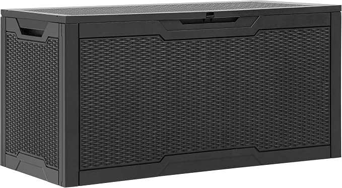 YITAHOME 100 Gallon Resin Deck Box, Weather Resistant Outdoor Storage Box by YITAHOME