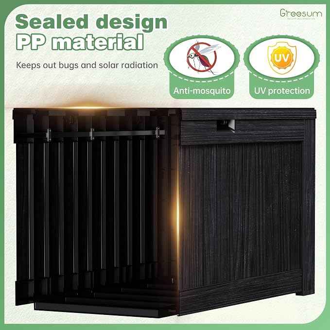 Greesum Outdoor Storage Box 120 Gallon Storage Bin