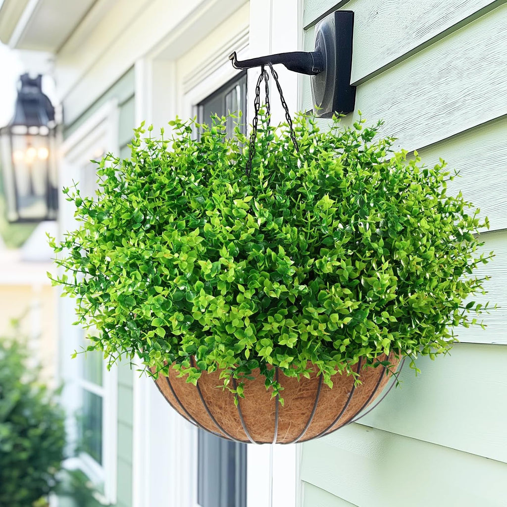 Yastouay Artificial Flowers for Outdoors UV Resistant, 22 Bundles Green Realistic Fake Outdoor Flowers Fake Plants, Faux Flowers for Outdoor Planters Front Porch Garden Window Box Farmhouse Decor