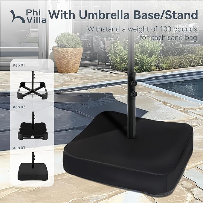 PHI VILLA 15ft Large Patio Umbrellas - Image 8