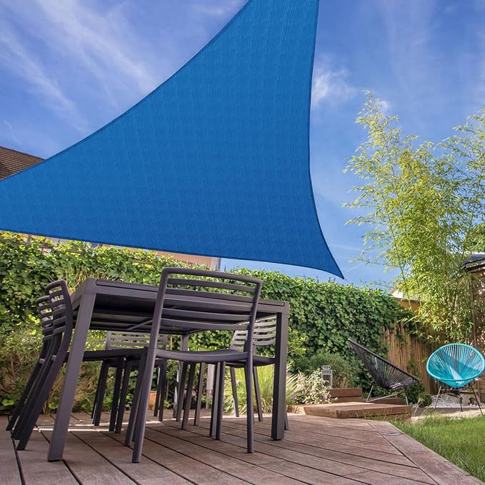 E&K Sunrise 13' x 13' x 13' Sun Shade Sail Triangle Canopy Shade Cover UV Block - Image 7