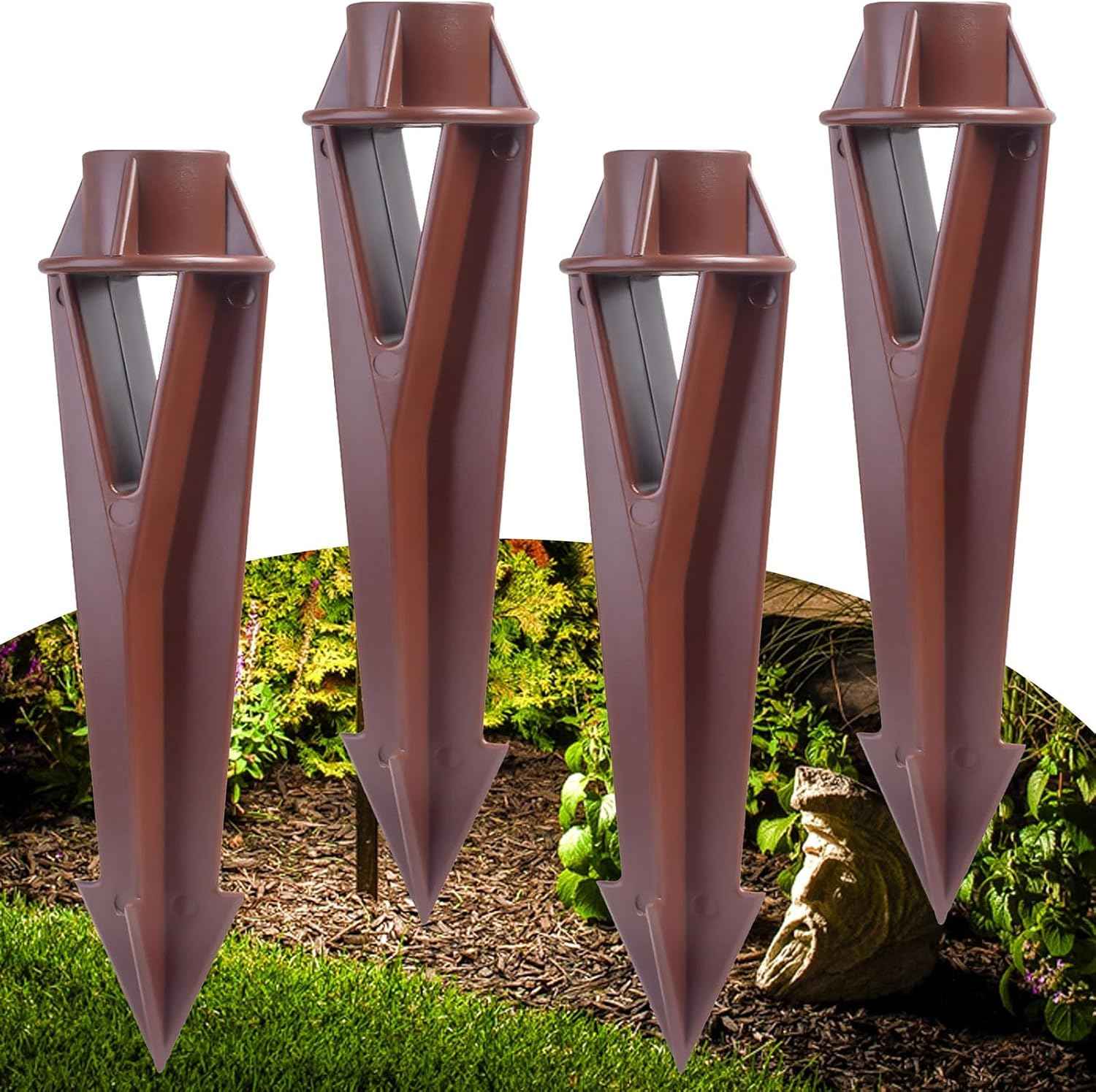 Ground Stake Spike for Outdoor Landscape Spot Path Solar Flood Light Replacement Light Stake Spike Part Holder, 1/2"-14 NPSM Thread Compatible with Kichler Landscape Lighting