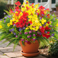 AITISOR 20 Packs Artificial Flowers Outdoor, Faux Plants UV Resistant Plastic Greenery for Hanging Planter Porch Window Home Wedding Spring Summer Decor