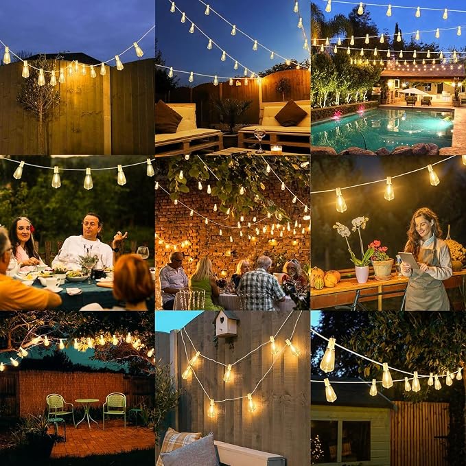 Brightever Outdoor String Light 25 FT, ST38 Patio Lights - Image 7