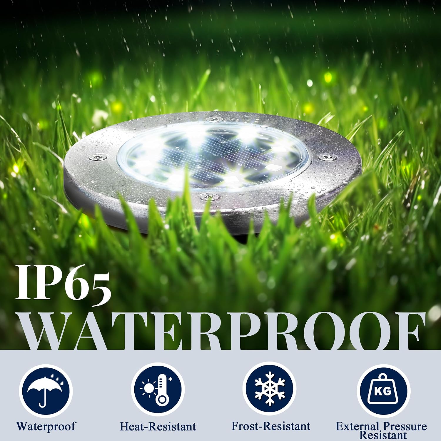 SOLPEX Solar Lights Outdoor Waterproof, 12 Pack Solar Ground Lights, Solar Garden Lights Landscape Lighting for Pathway Driveway Patio Backyard Walkway (Cool White) | IP65 Waterproof Stainless Steel Landscape Lighting for Driveway, Pathway, Garden, Pat...