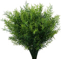 XLFAQXM Artificial Plants Flowers Grass Shrubs 8 Pack No Fade Faux Plastic Flowers Outdoor for Farmhouse Garden Porch Patio Indoor Wedding Decoration Greenery Fake Plants uv Resistant