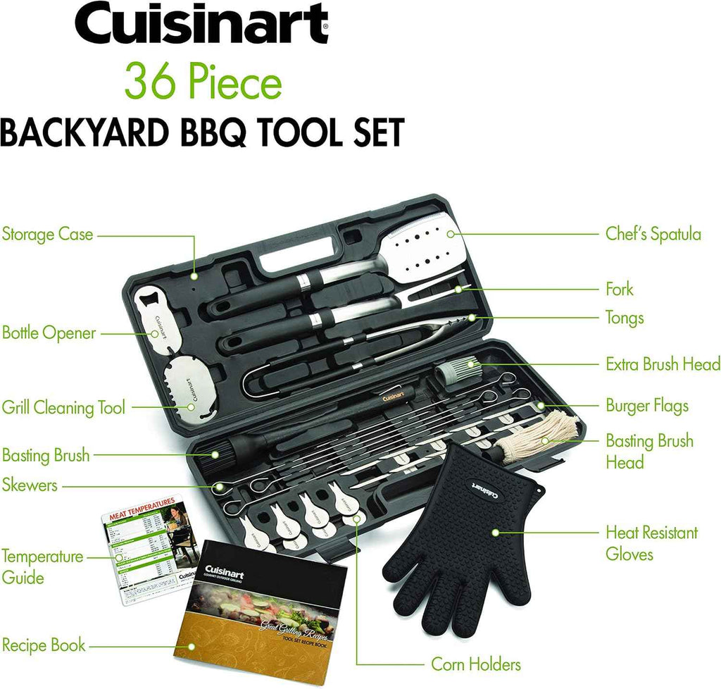 Cuisinart CGS-8036 Grill, BBQ Tool Set, 36-Piece