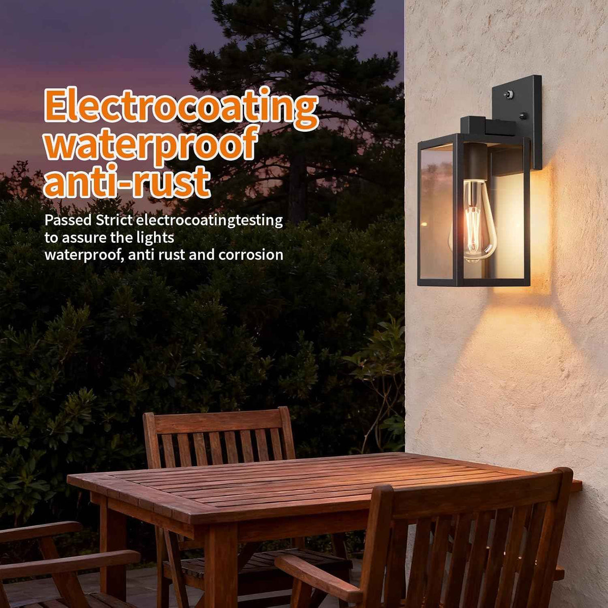 Dusk to Dawn Outdoor Porch Lighting Fixtures Wall Mount, Sensor Exterior Wall Light for House, Ouside Lantern Lamp, Waterproof Wall Sconce Lights, Black Metal Coach Light for Garage Entryway