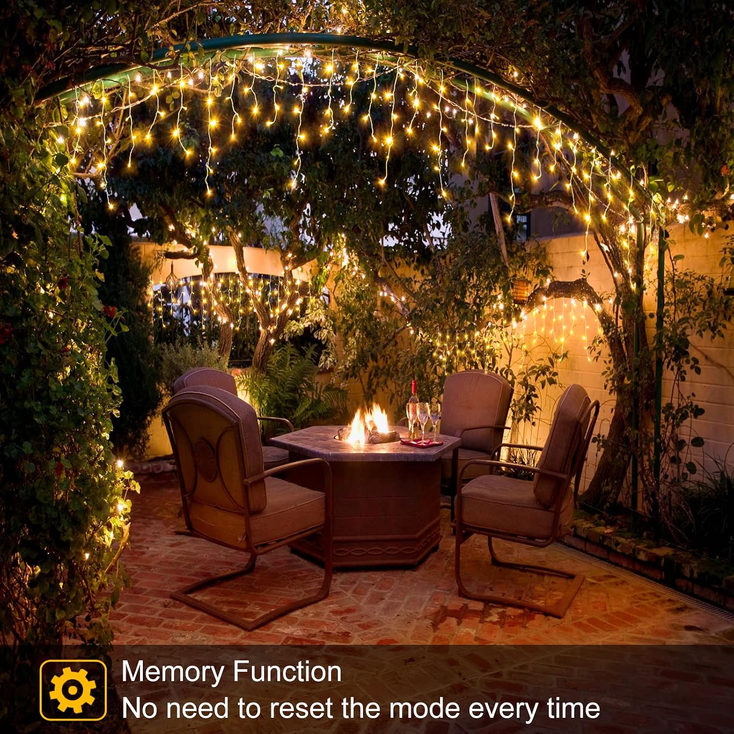 33ft 400 LED Icicle Lights for Outside Warm White Christmas Lights Outdoor | Plug in Connectable Twinkle Lights 8 Modes Timer Waterproof for House Patio Eaves Window Party Indoor Holiday Xmas Decoration