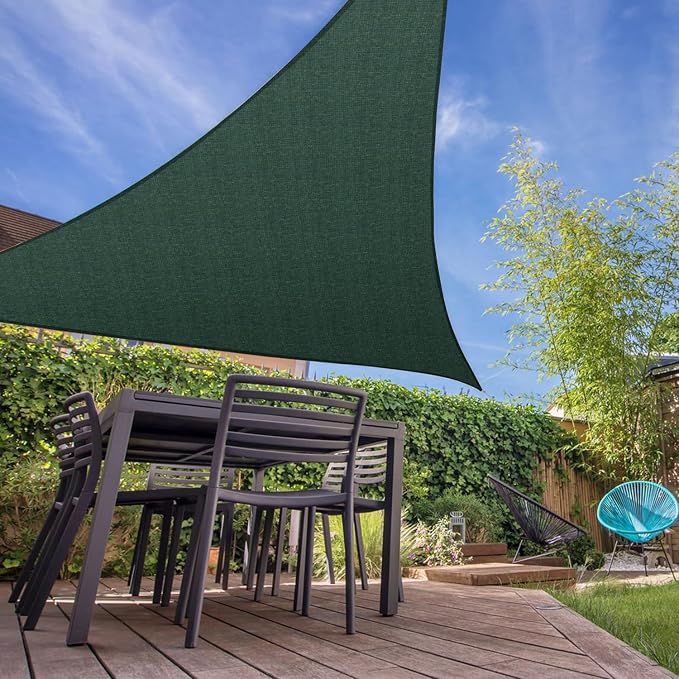 E&K Sunrise 12' x 12' x 12' Sun Shade Sail Triangle Canopy Shade Cover UV Block - Image 7
