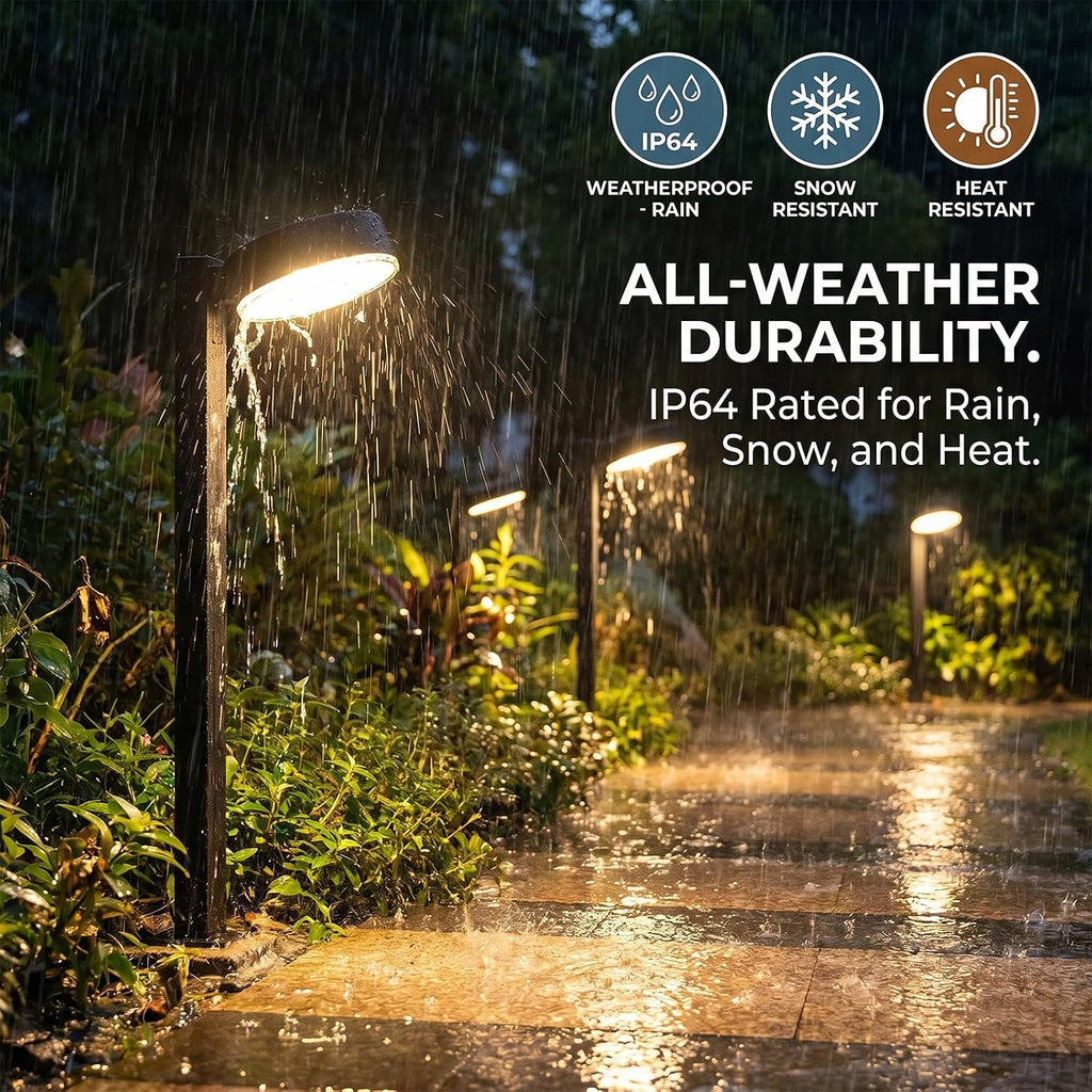 Upgraded 12 Pack Solar Pathway Lights Outdoor, 3 Color Temperatures | Switch Between Warm, Neutral & Cool White Lighting, Enhanced LED Brightness for Walkways, Gardens & Landscapes