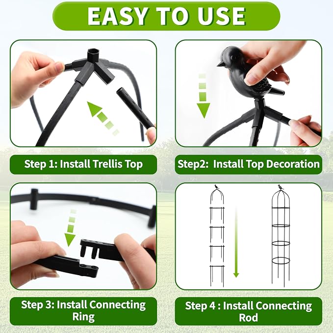 4-Pack 6FT Garden Obelisk Trellis - Image 4
