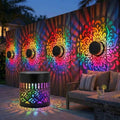 Solar Mandala Fence Lights Waterproof Outdoor Color Changing 1 Pack | 7 Color Changing Mandala Solar Lights Outdoor, Waterproof Solar Powered Wall Lights for Patio Yard Backyard Porch Fence Decor