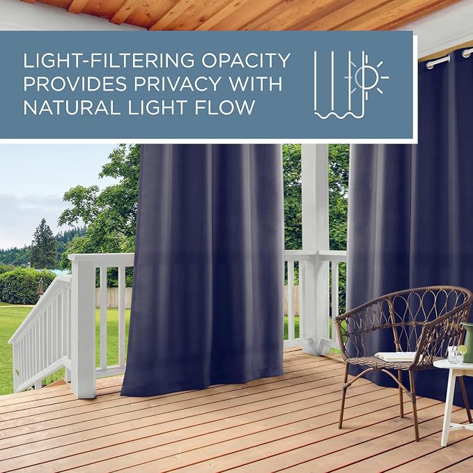 TOWN & COUNTRY BASICS Cabana Solid Heavyweight Indoor Outdoor Curtains - Image 8