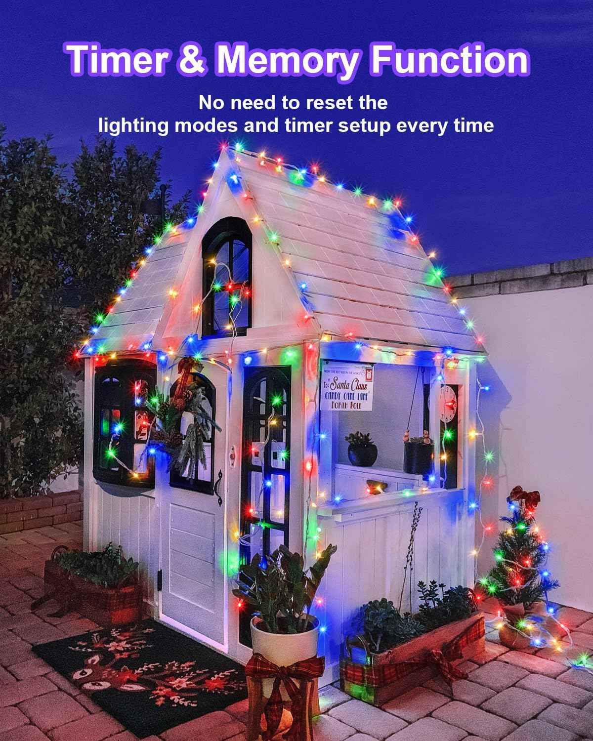 355FT Multicolor Christmas Lights Outdoor,900 LED Extra Long String Lights Waterproof Timer & Memory 8 Modes Dimmable Plug in Fairy Lights for Tree Patry Holiday Indoor Decorations
