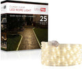 UltraPro 25 Foot LED Rope Lights, Clear Rope, Warm White 3000K, Outdoor