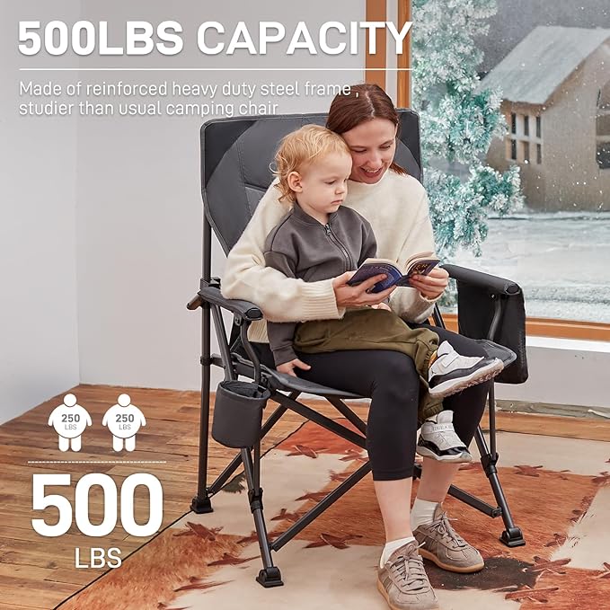 EVER ADVANCED Oversized Folding Camping Chair - Image 3