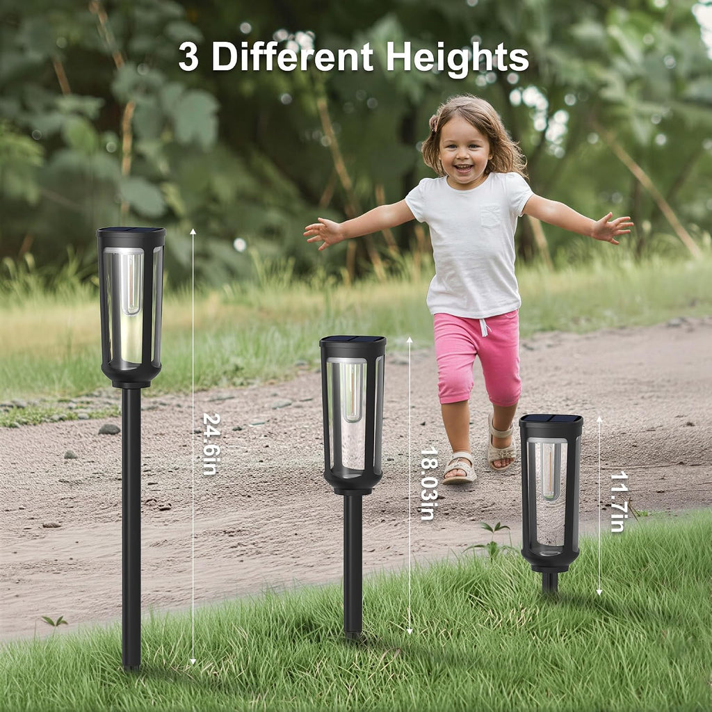 JEJOT Solar Pathway Lights Outdoor Waterproof, 8 Pack Solar Walkway Lights | Solar Light outdoor for Lawn Yard Garden Patio Driveway Decor Landscape, Warm White