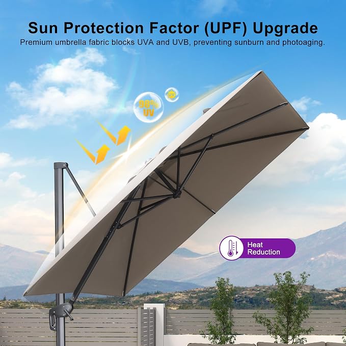 PURPLE LEAF 10 FT Outdoor Umbrella - Image 8