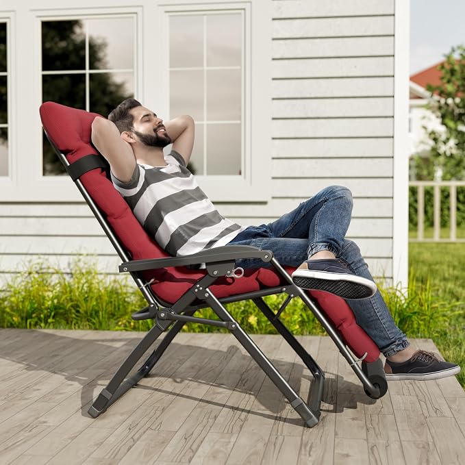 UDPATIO Oversized Zero Gravity Chair Set of 2, 29In XL Patio Reclining Chair - Image 2