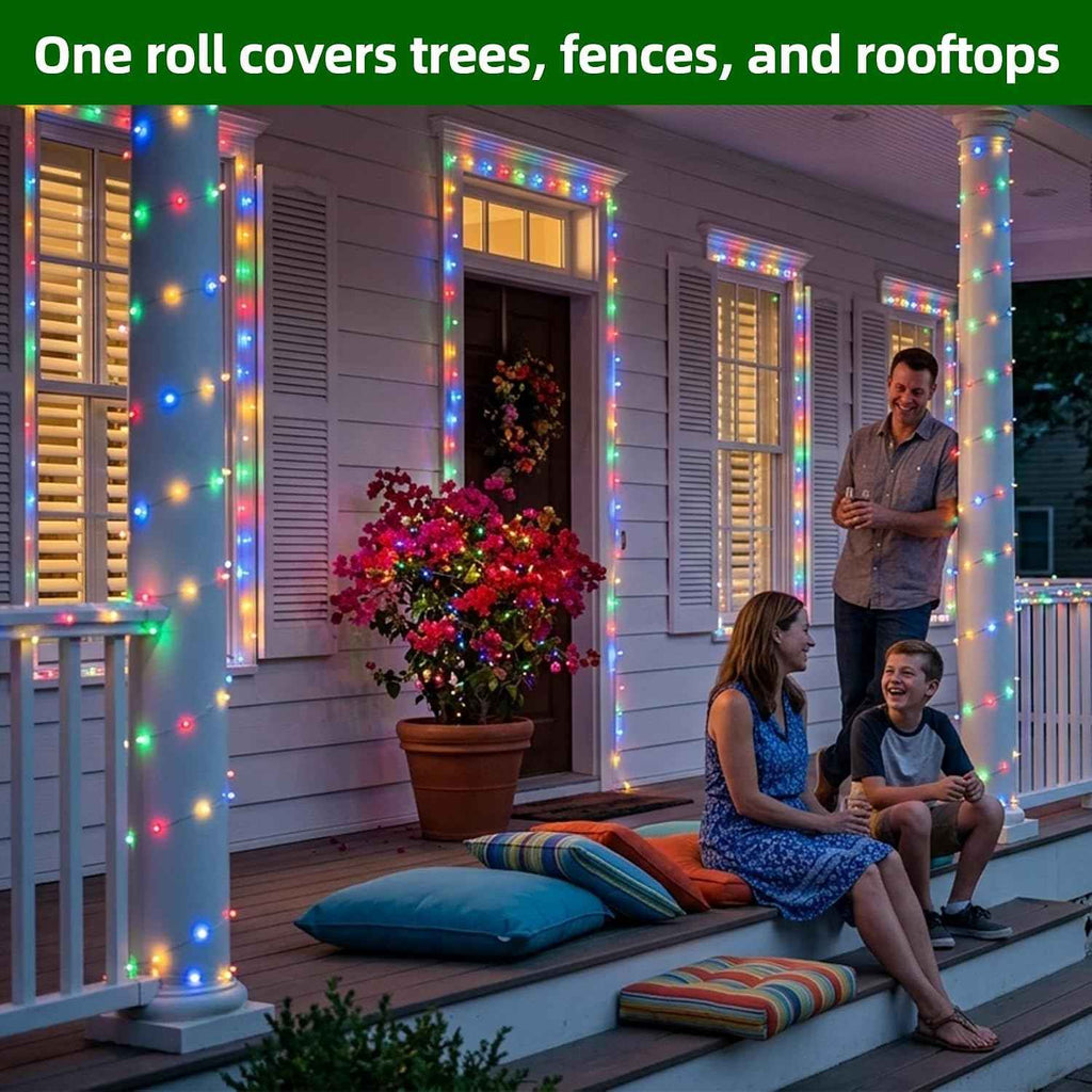 1500 LED 470FT Christmas Lights,12 Modes Outdoor String Lights, Multicolor | Weather-resistant Plug-in Tree Lights with Timer, Memory and Dimming for House, Fences, Patios, Holiday Decor