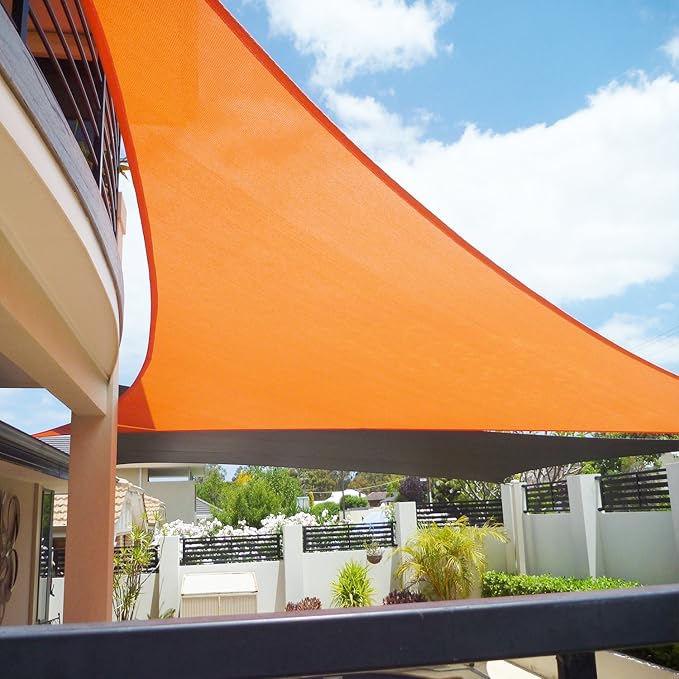 E&K Sunrise 28' x 28' x 28' Sun Shade Sail Triangle Canopy Shade Cover UV Block - Image 8