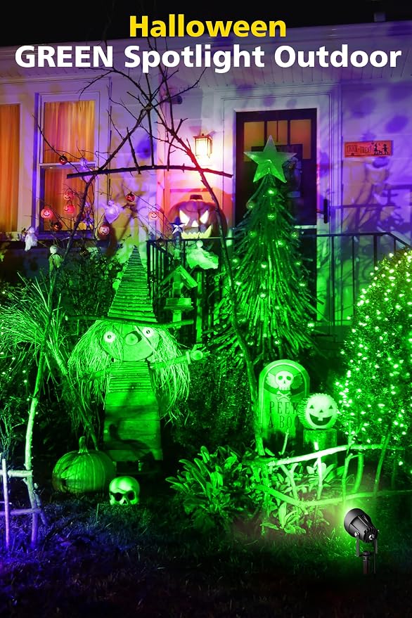 T-SUN Green Spotlight Outdoor, Waterproof LED Landscape Lighting - Image 8