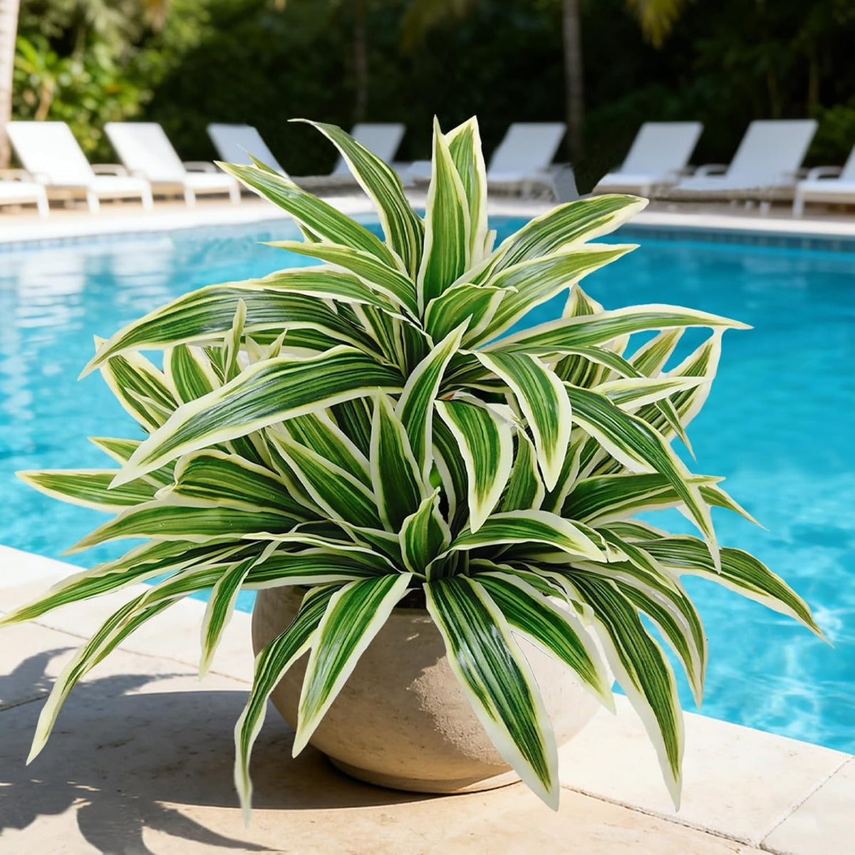 Fake Ferns, Faux Outdoor Plants UV Resistant,3D Real Touch Fake Plants Total 80 Blades,Weatherproof Artificial Plants Outdoor Indoor for Garden Porch Home Office Decor