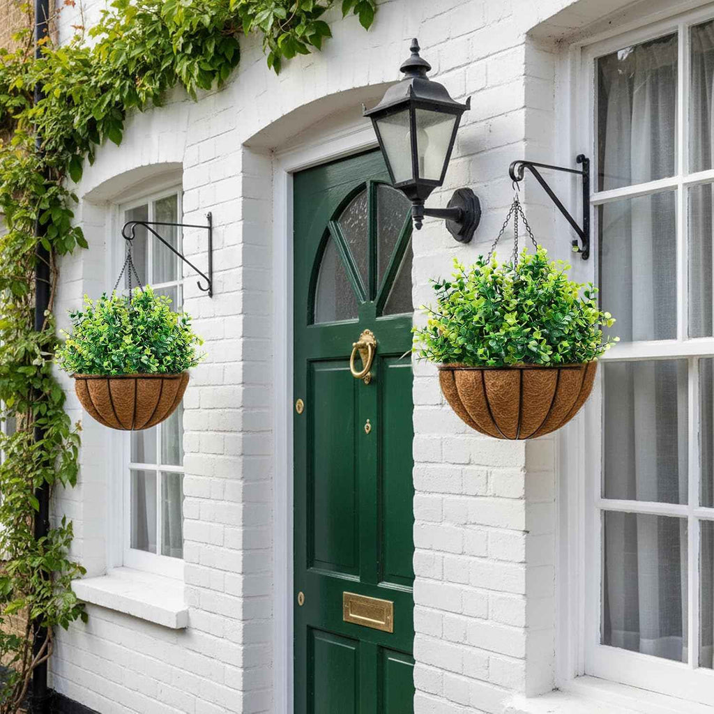 CEWOR Artificial Boxwood Stems 24 Pack Artificial Plants for Outdoor UV Resistant Faux Plants Fake Eucalyptus Shrubs for Room Decor Indoor Outdoor