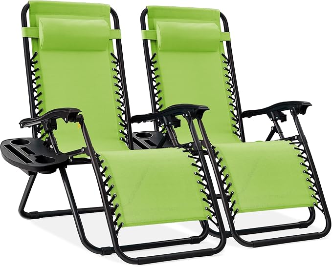 Best Choice Products Set of 2 Adjustable Steel Mesh Zero Gravity Lounge Chair by BestChoiceProducts