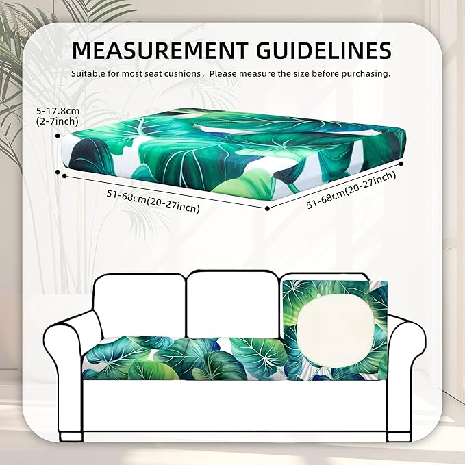 8 Pcs Stretch Patio Cushion Covers, Outdoor Couch Covers Replacement, Outdoor - Image 2