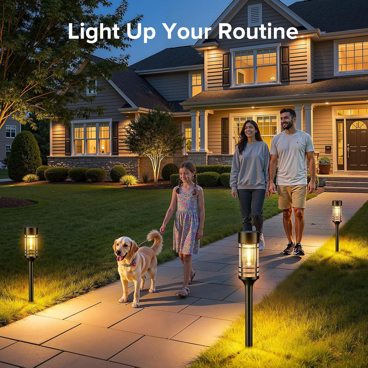 LETMY 12 Pack Solar Pathway Lights Outdoor, Solar Lights Outdoor Waterproof IP65, Bright Solar Garden Lights Outdoor, Auto On/Off Outdoor Solar Lights for Yard Walkway Driveway Landscape Garden Decor