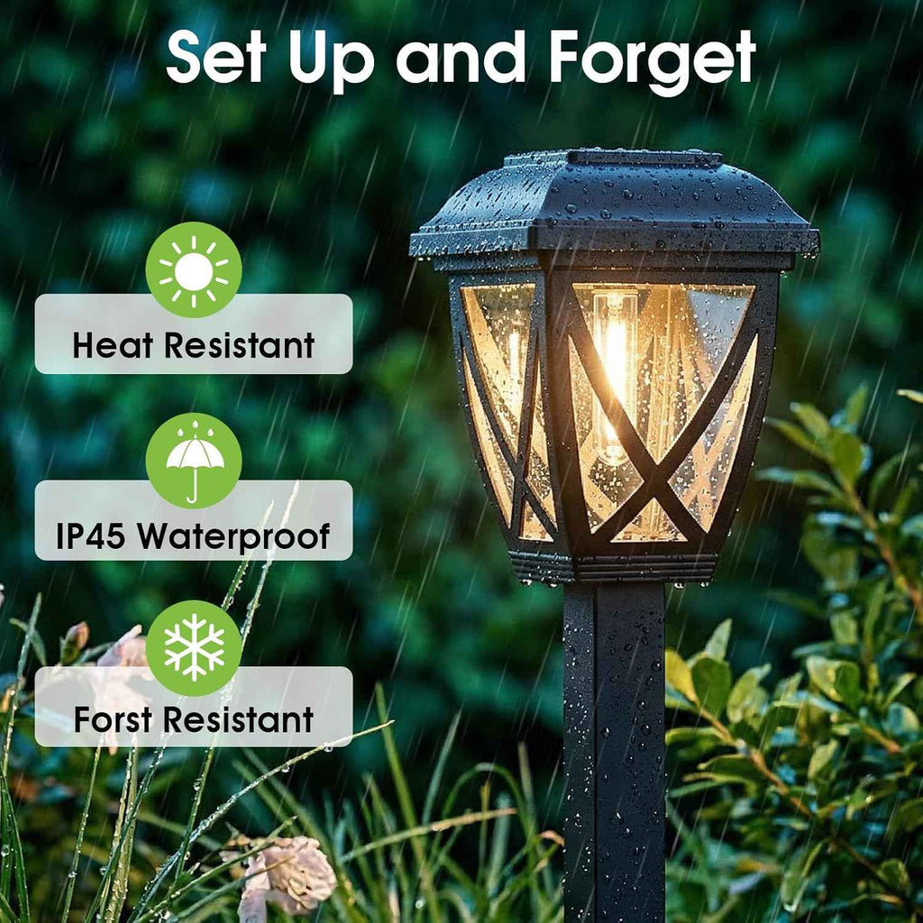 Greluna Solar Pathway Lights Outdoor 10 Pack, Warm White 3000K Solar Lights | Auto On/Off Waterproof Energy Saving LED Landscape Lights for Garden Yard, Walkway, Driveway Decor