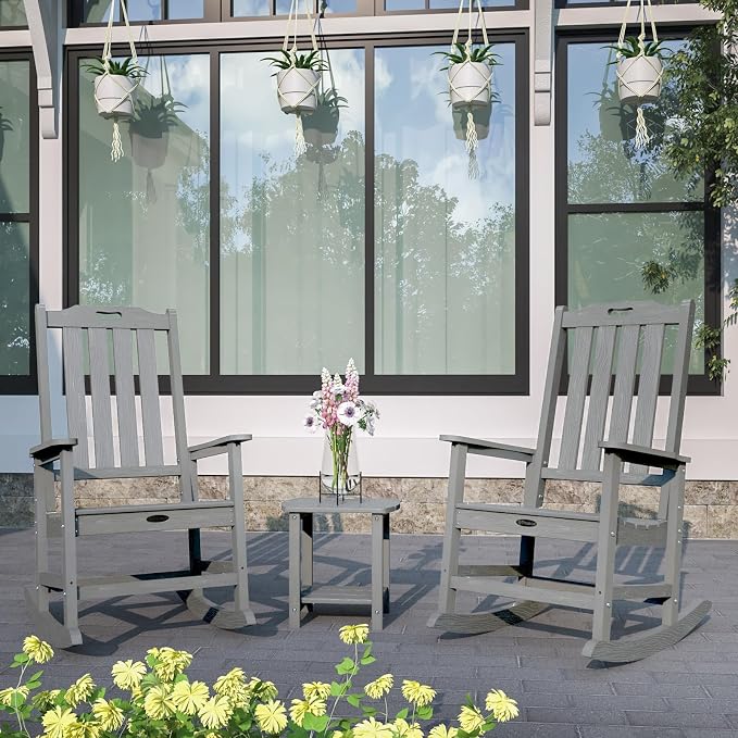 Oversized Rocking Chair Set of 2, Outdoor Rocking Chair - Image 2