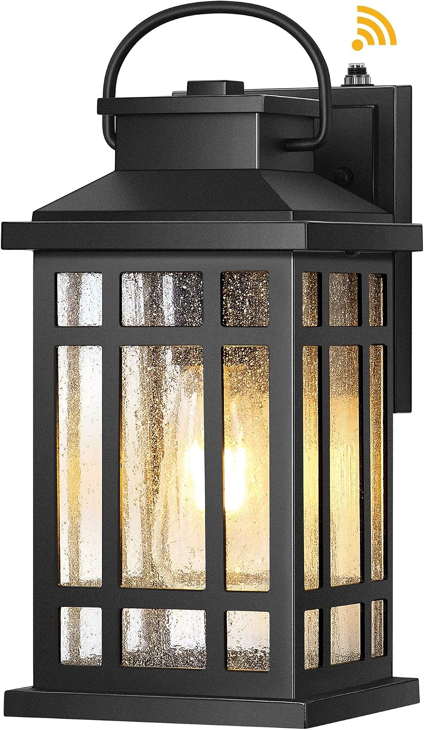 Outdoor Wall Lights Wall Mount, Dusk to Dawn Outdoor Lighting with Tempered Sleed Glass, Anti-Rust Black Outdoor Light Fixture, Modern Outside Porch Lights for House, Patio Exterior Wall Sconce
