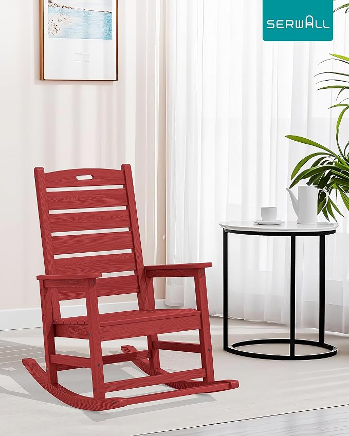SERWALL Outdoor Rocking Chair Set of 2, Oversized Rocking Chair - Image 2