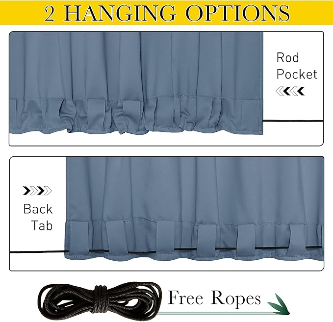 NICETOWN 2 Panels Outdoor Curtains - Image 3