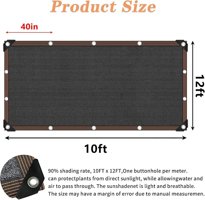 Shade Cloth 90% Sunblock Net for Garden Patio, Shade Sails -for Plants - Image 2