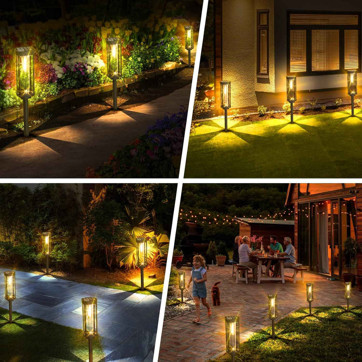COXSENI Solar Pathway Lights Outdoor Waterproof Warm White, 6 Pack | Bright LED, 3000K, IP65, Solar Powered Landscape Lights for Path, Driveway, Lawn, Patio, Sidewalk, Yard, Walkway