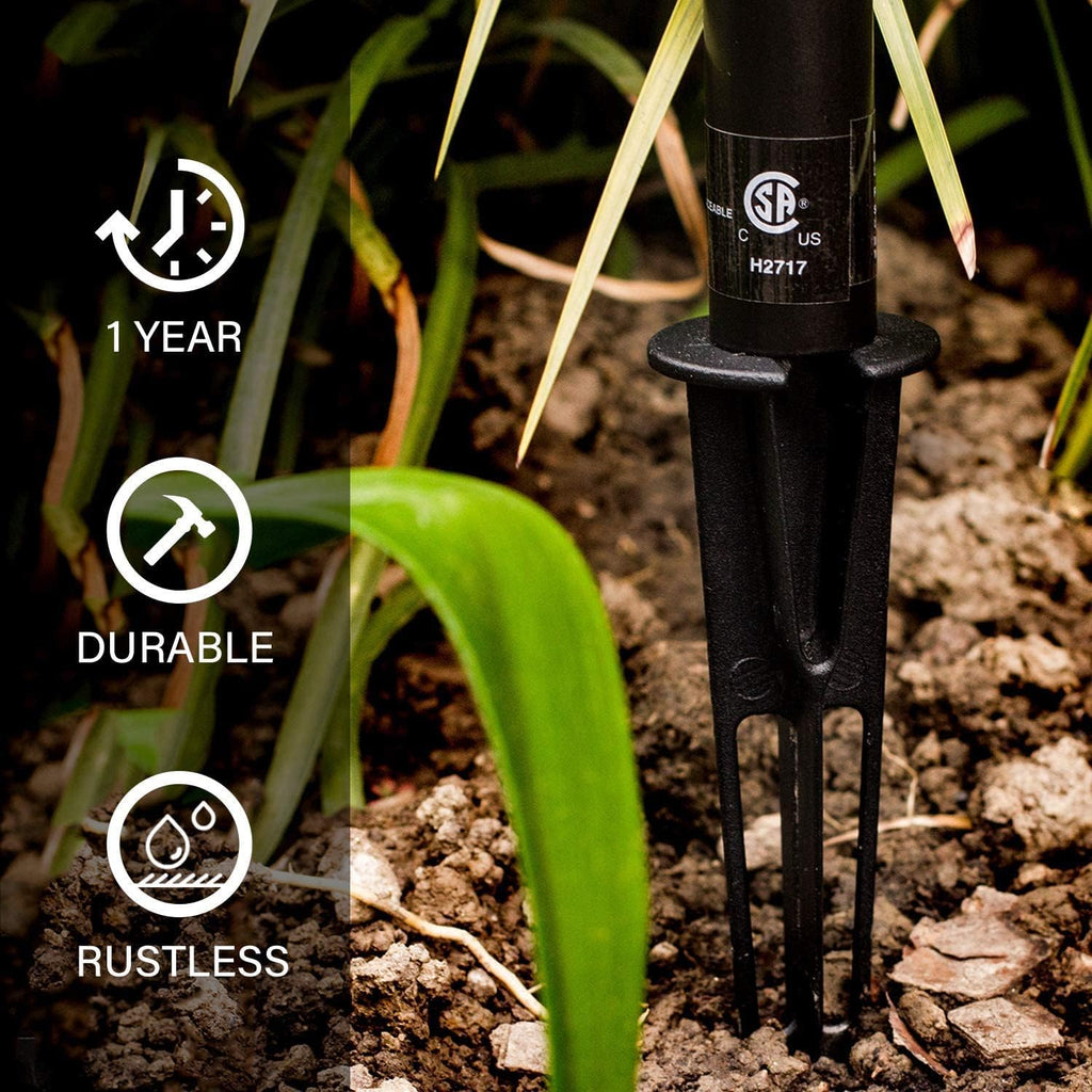 Metal Spike Stake Replacement 3/4-14 NPSM Male Thread for Landscape Path/Spot Light Low Voltage Outdoor Lighting 8101-4820-01