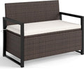 RELAX4LIFE Wicker Outdoor Bench by RELAX4LIFE