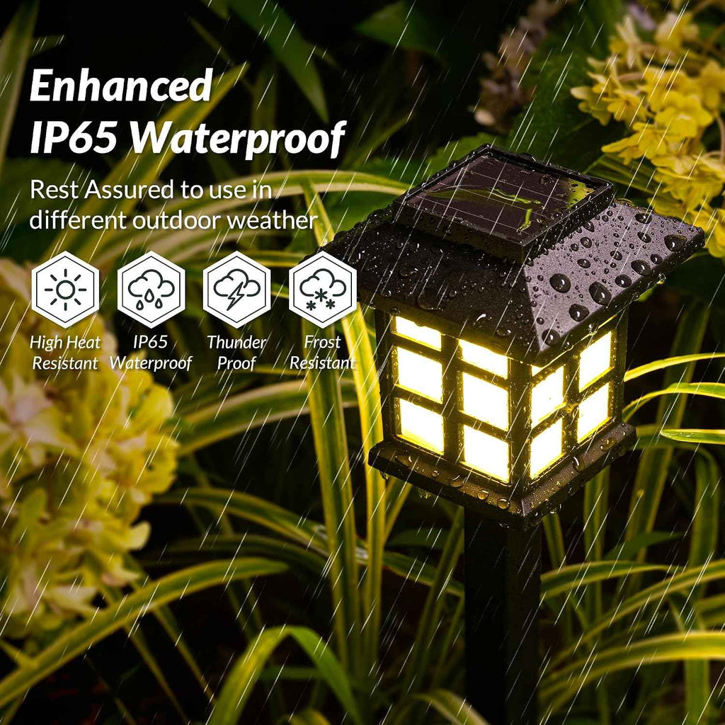 SOLPEX Solar Lights Outdoor Pathway Walkway Garden Solar Light Outside 12Pc | Warm White, Solar Powered, Waterproof, Landscape, Garden Yard Driveway Walkway Decoration, lámparas Solares Para Exteriores