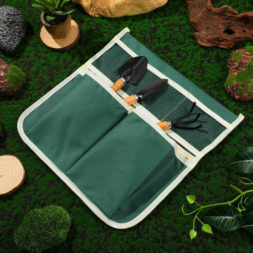 SEWACC Garden Kneeler Pouch 600D Gardening Tool Bag Large Storage Organizer for Garden Kneeler Accessories Tool Pouch for Outdoor Carry Bag