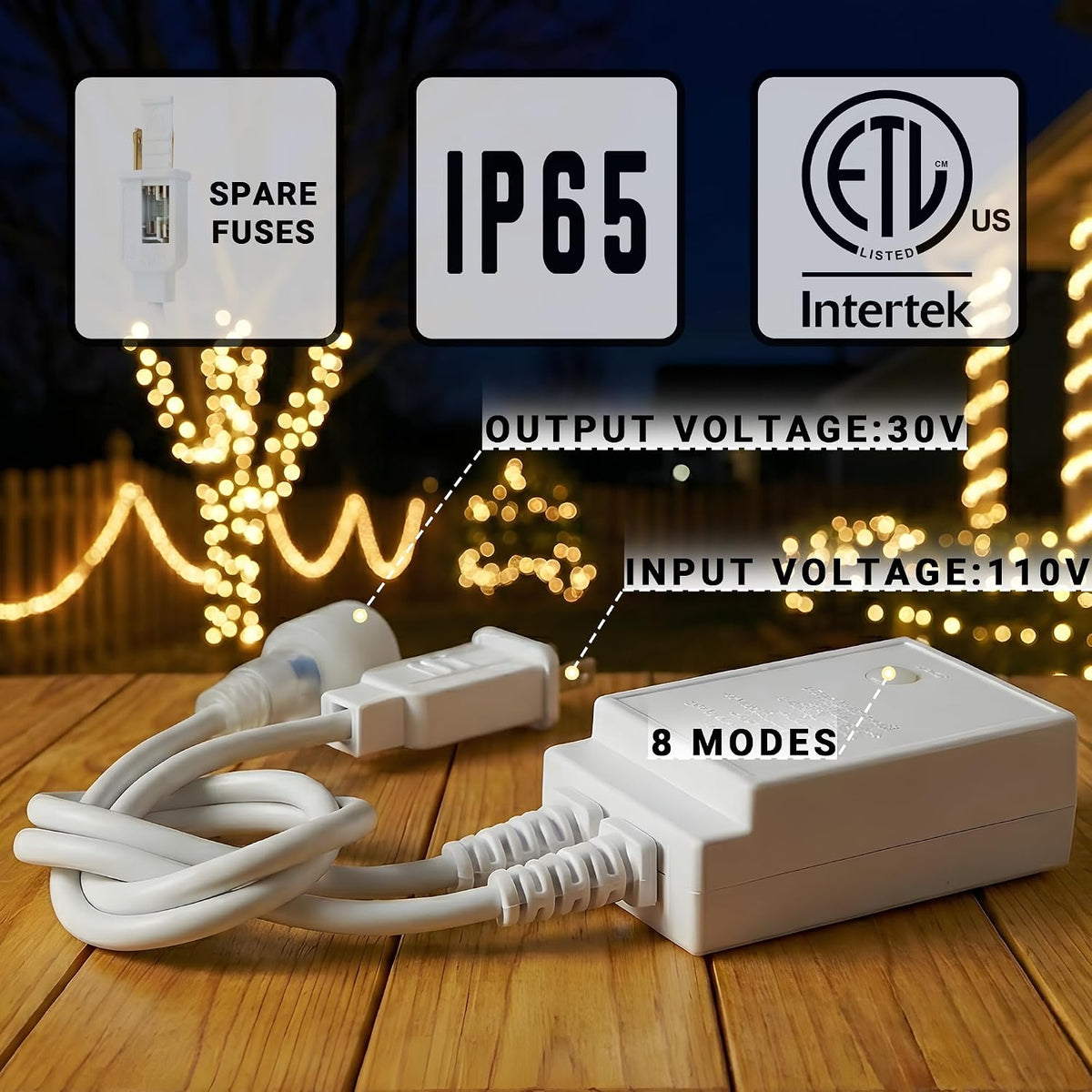 20ft Rope Lights For Outside, Connectable & Flexible Tube Lights with 8 Modes Controller,Waterproof Warm White LED Rope Lighting for Deck,Garden,Pool,Patio,Room Indoor & Outdoor Landscape Strip Light
