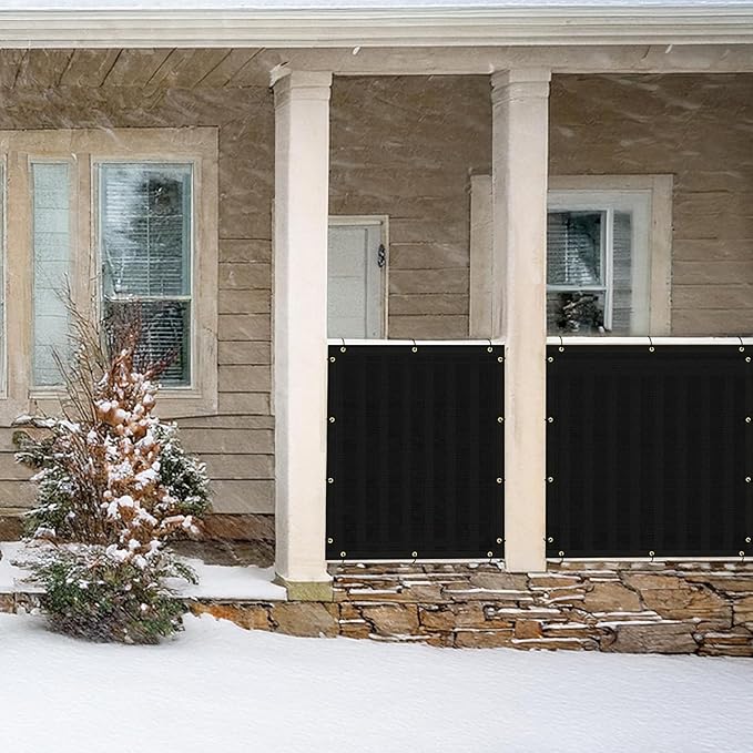 UPGRADE Privacy Fence Screen 5'x64' Black Outdoor 90% Visibility Blockage 170 - Image 7