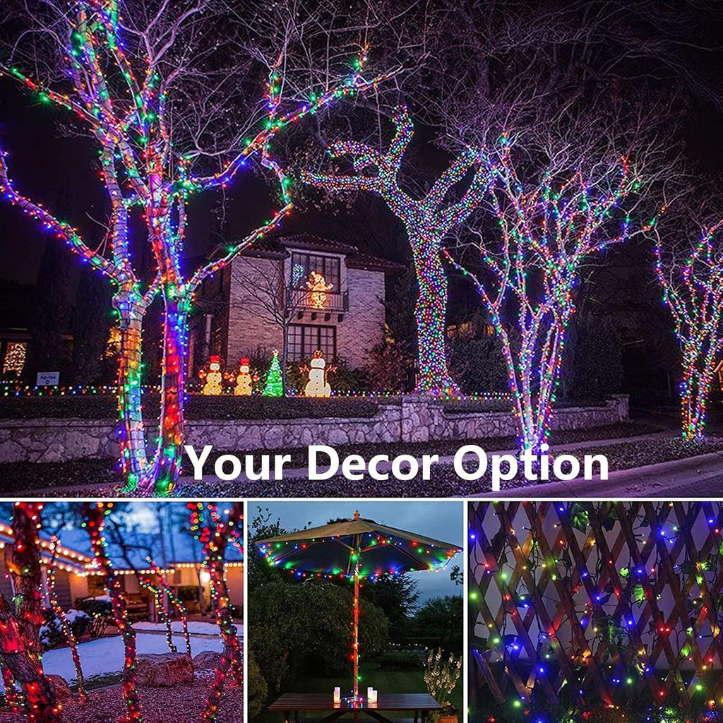 Joomer Solar Christmas Lights Outdoor, 2PACK Total 144FT 400LED, Blue | 8 Lighting Modes Fairy Twinkle Lights,Outdoor Xmas Decor for Tree, Yard, Patio, Garden, Winter Holiday & Christmas Decor