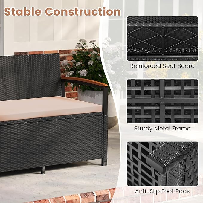 Tangkula 46 Gallon Outdoor Bench - Image 6