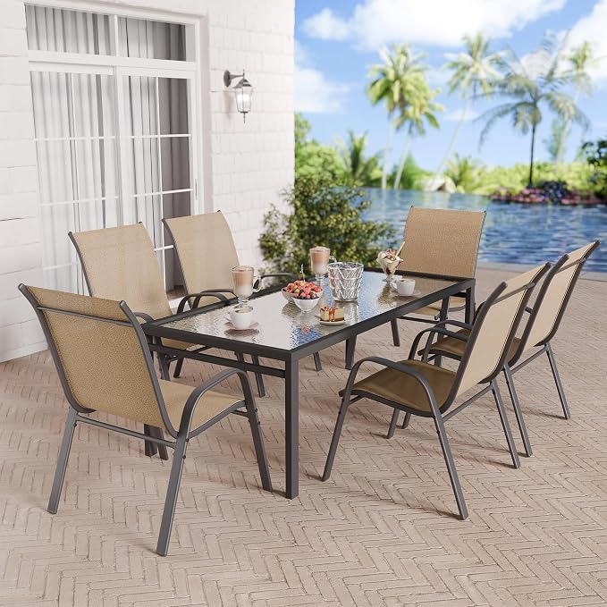 Betterhood Patio Chairs Set of 6, Stackable Outdoor Dining Chairs Set - Image 8